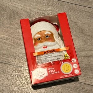 Holiday Time Red and White Santa Tree Topper